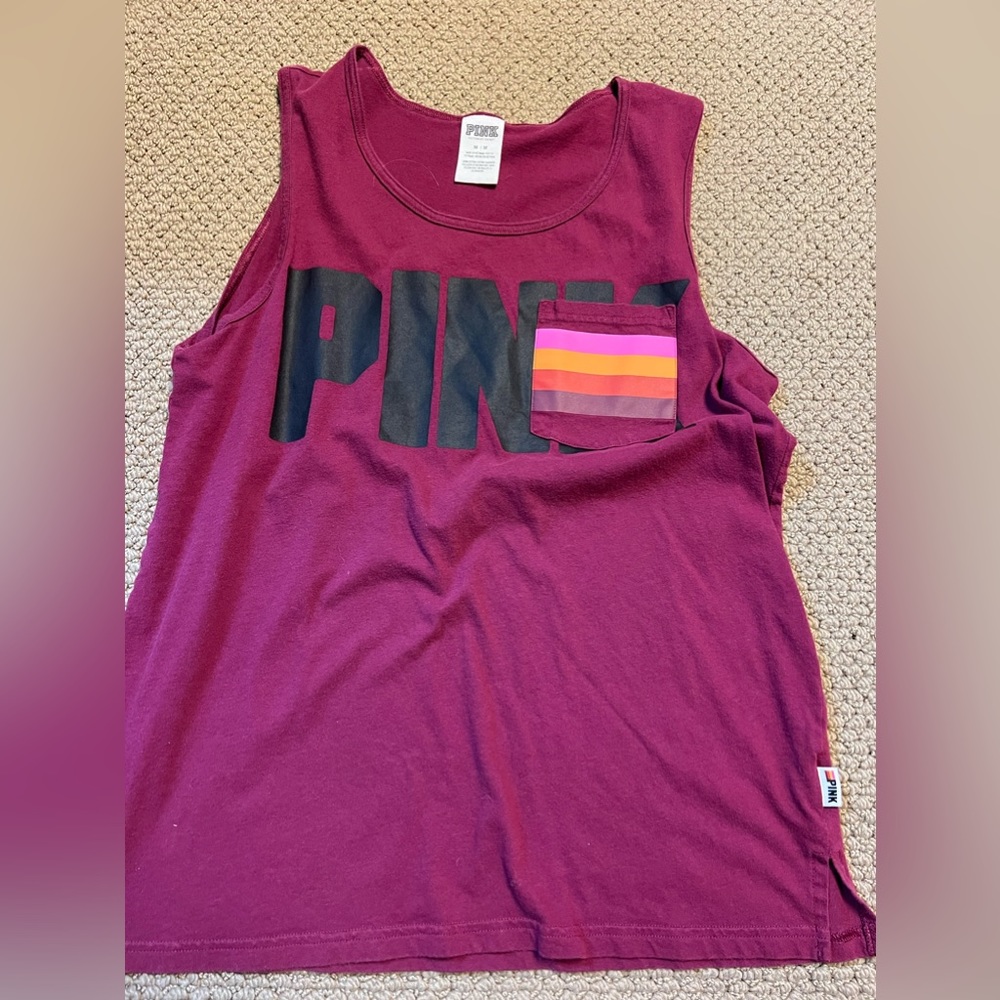 PINK brand burgundy tank top